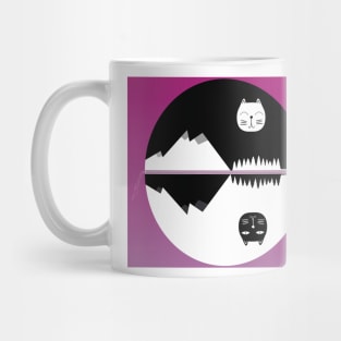 Landscape Cat Moon - Perfect Gift For Cat Lovers Mug